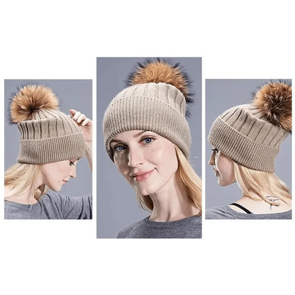 Beanie with detachable pom pom, knit warm cap, soft Stevvex beanie for adults and kids on Tampa Home & Garden Store