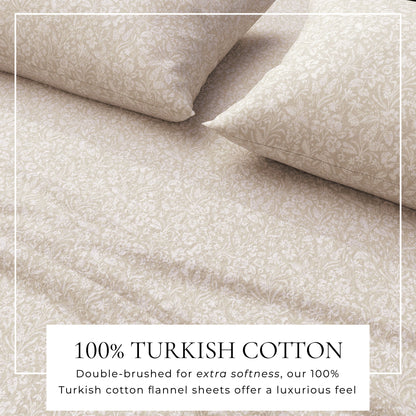 Turkish Cotton Flannel Sheet Set and Floral
