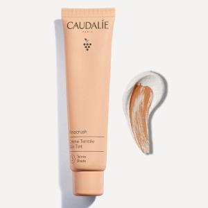 Foundation Caudalie Vinocrush Skin Tint Ton 3 tube beige with swatch on surface on Tampa Home & Garden Store