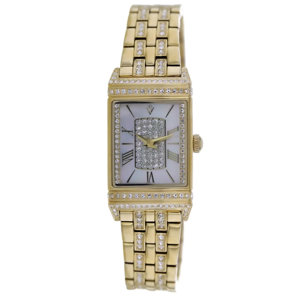 Christian Van Sant Women's Amara gold-tone watch with crystal bezel and bracelet on Tampa Home & Garden Store
