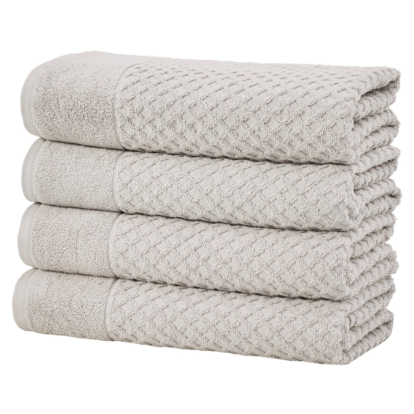 Cotton Diamond Waffle Weave Bath Towel Set