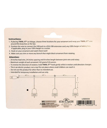 Tourbillon triple USB avec moteurs CC