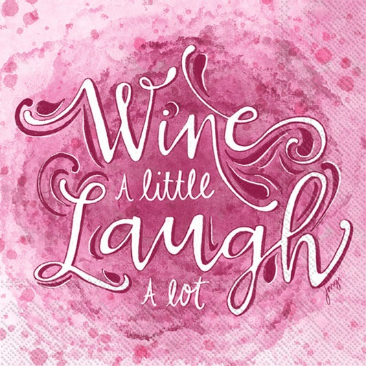 Serviette à cocktail Wine And Laugh