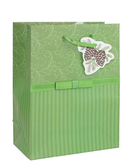 Bolsa de regalo hecha a mano con imágenes de papel - Piñas medianas