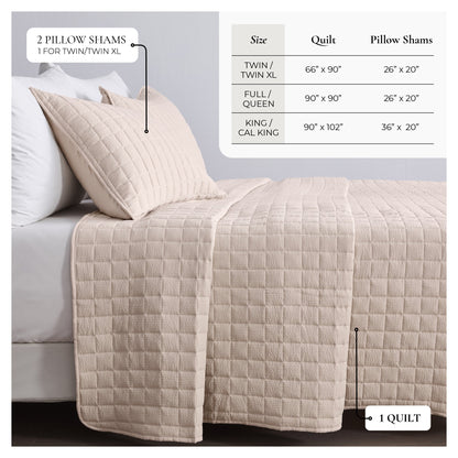 Soft Seersucker Quilt Set a Breathable Feel