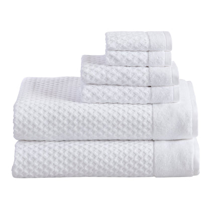 Cotton Diamond Waffle Weave Bath Towel Set