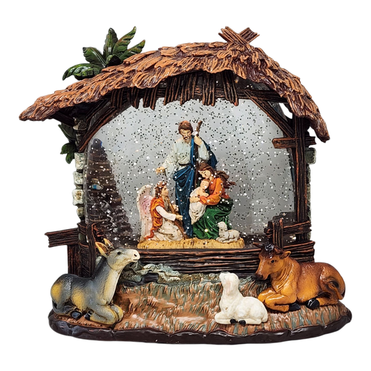 Enchanted Lighted Spinning Nativity Waterglobe - Tampa Home & Garden Store