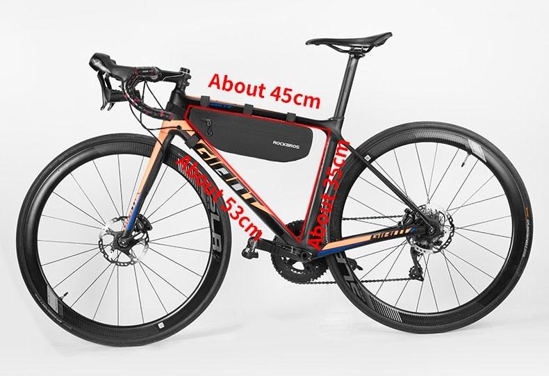 Stevvex top tube frame bag waterproof under top tube corner pouch for road bikes black on Tampa Home & Garden Store
