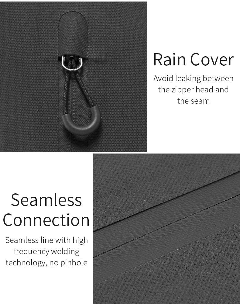 Stevvex top tube bike frame bag in black waterproof fabric with rain cover and seam details on Tampa Home & Garden Store