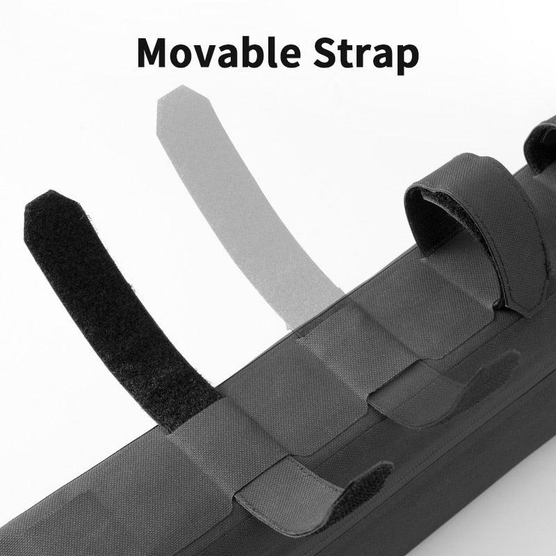 Stevvex top tube bike frame bag black waterproof dirt resistant with movable strap on Tampa Home & Garden Store