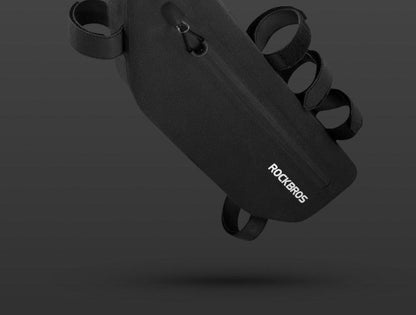 RockBros black top-tube bike frame bag, waterproof with zipper pocket and adjustable straps on Tampa Home & Garden Store
