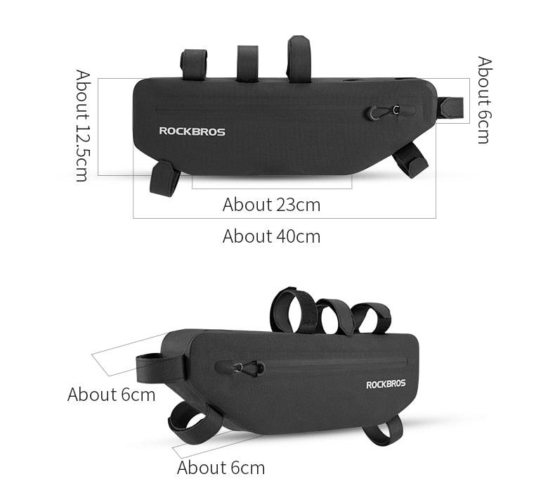 Cycling top tube front frame bag waterproof dirt-resistant bike frame bag with ROCKBROS logo on Tampa Home & Garden Store