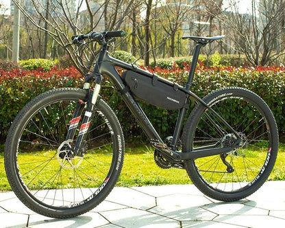 Top Tube Frame Bag by Stevvex, waterproof under-top-tube storage pouch black on Tampa Home & Garden Store