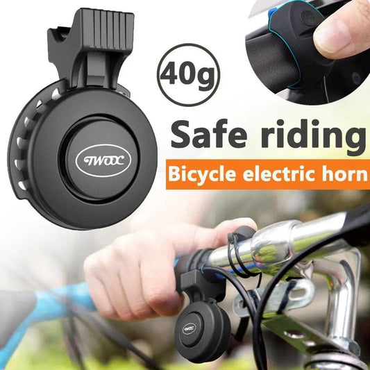 Stevvex bicycle bell horn mounted on handlebar, 40g black electric horn for mountain bike on Tampa Home & Garden Store
