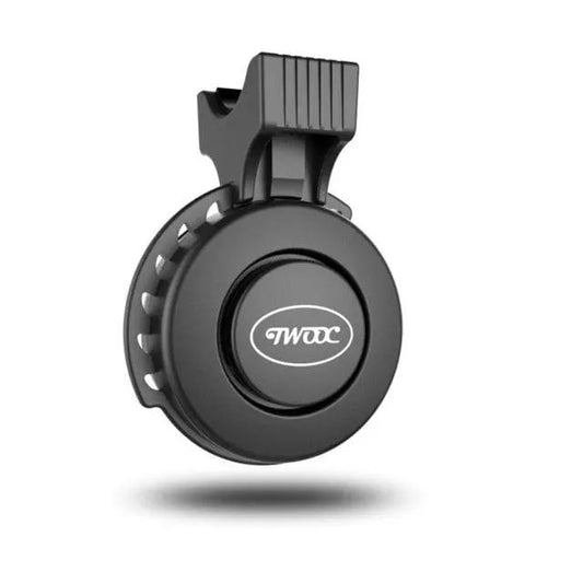 TWOC circular bicycle horn bell with handlebar mount, black MTB alarm horn on Tampa Home & Garden Store