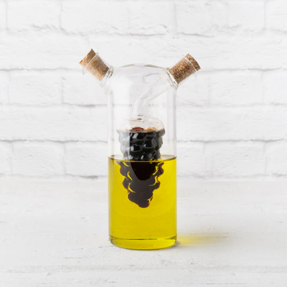 Hand Blown Grapevine Oil and Vinegar Cruet