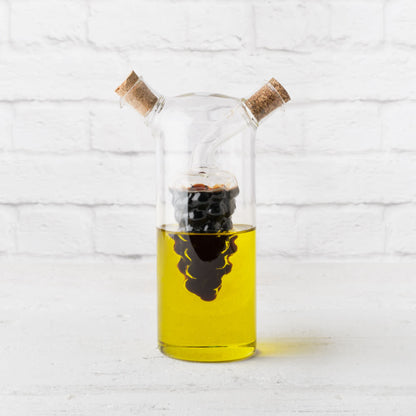 Hand Blown Grapevine Oil and Vinegar Cruet