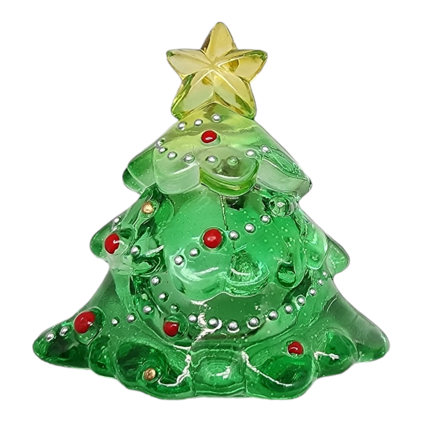 Broche de Noël LED acrylique - Sapin