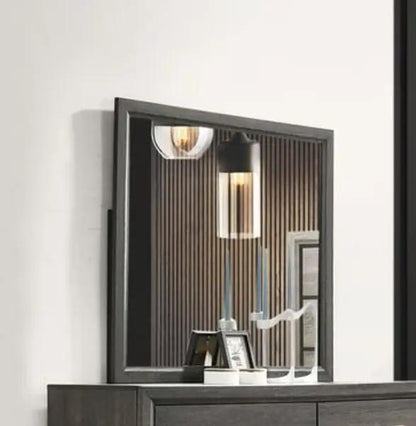 Valdemar Weathered Gray Mirror framed in gray wood by Unique Piece Furniture on Tampa Home & Garden Store