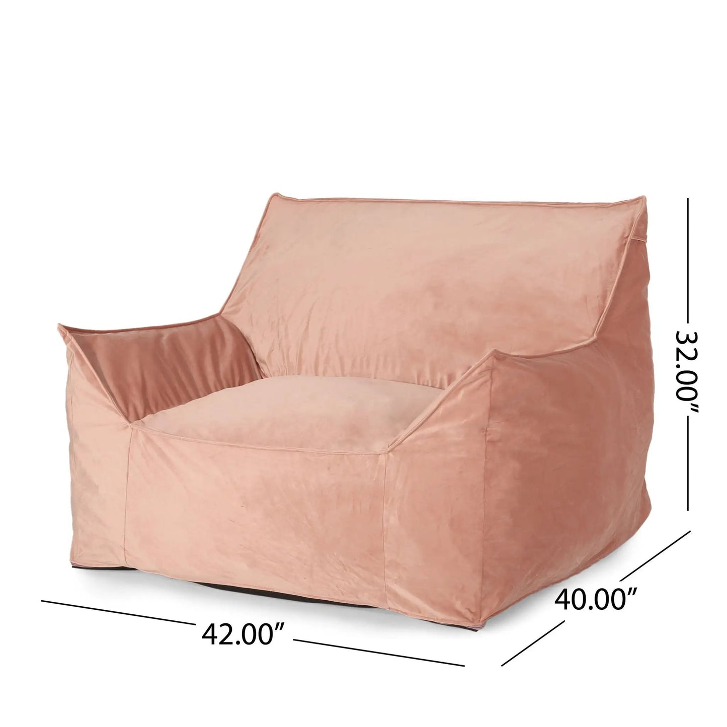 Allea Bean Bag Chair With Armrests For Two