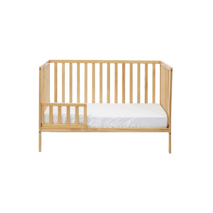 Palmer 3-in-1 Convertible Island Crib by Unique Piece Furniture natural wood slatted sides on Tampa Home & Garden Store