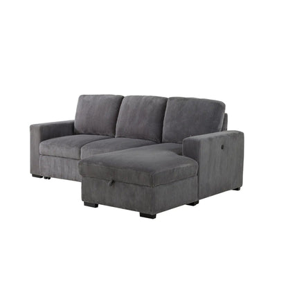 Melody sleeper sectional sofa in gray striped fabric by Unique Piece Furniture on Tampa Home & Garden Store