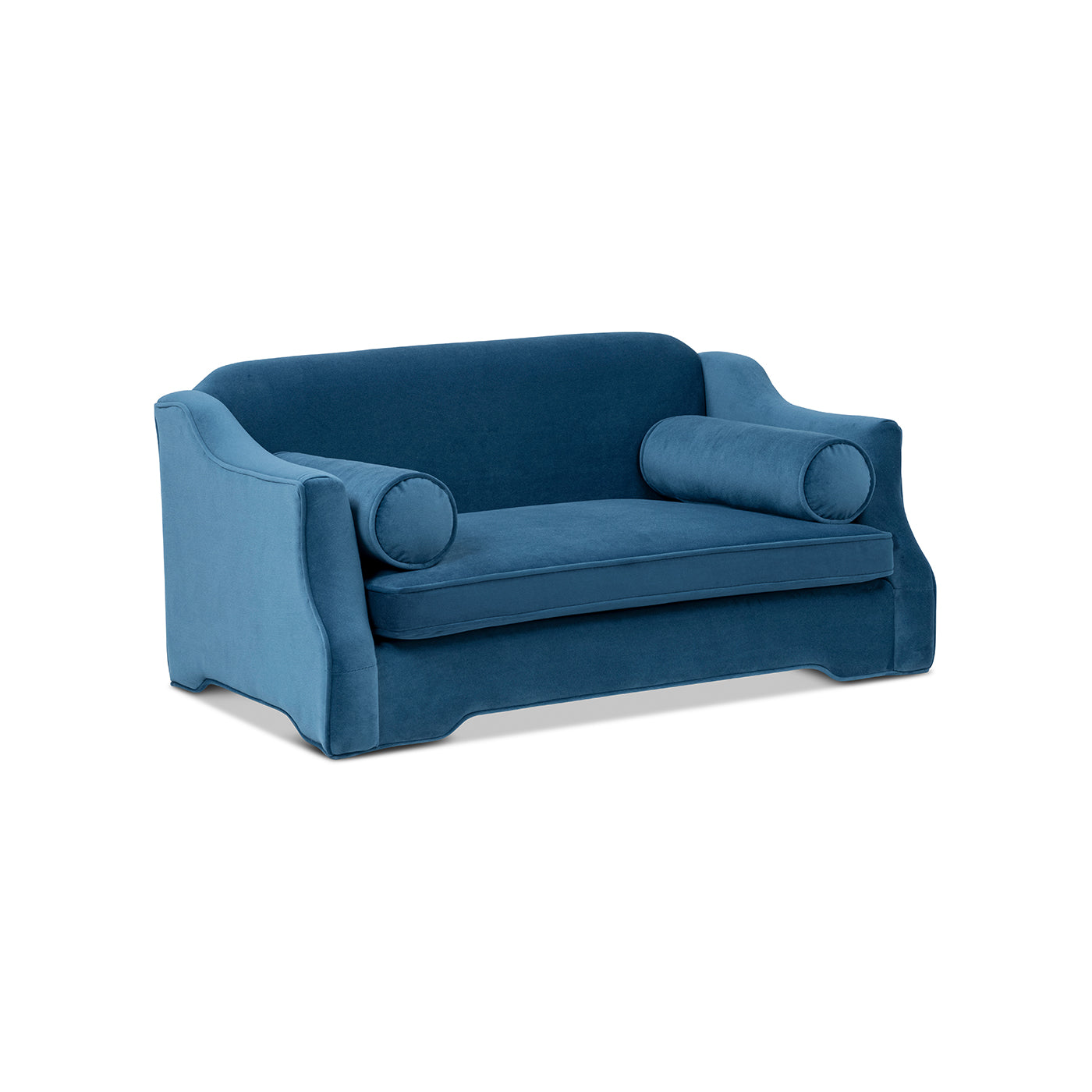 Paloma 35.5in satin dog sofa bed in blue, medium pet bed by HouseOfZazla on Tampa Home & Garden Store