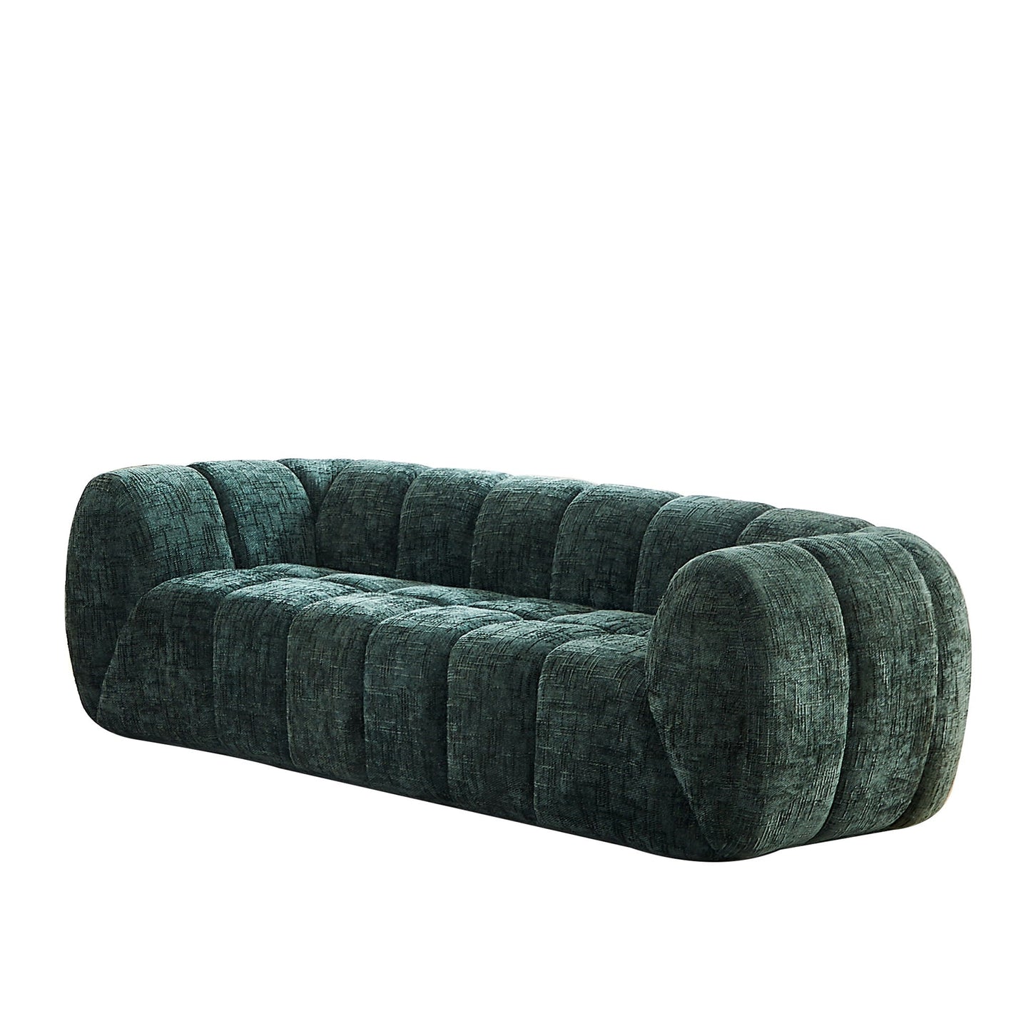 Modern Piano Key Backrest Sofa With Upholstery