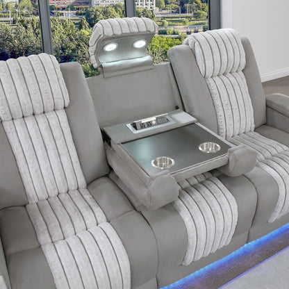 Duran Power Reclining Sofa and Drop Down Table