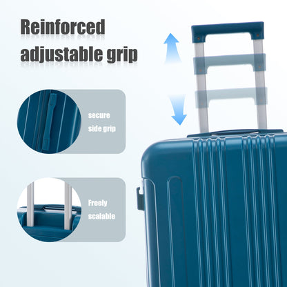 3-Piece ABS Spinner Luggage Set in dark blue by HouseOfZazla, 20/24/28in on Tampa Home & Garden Store