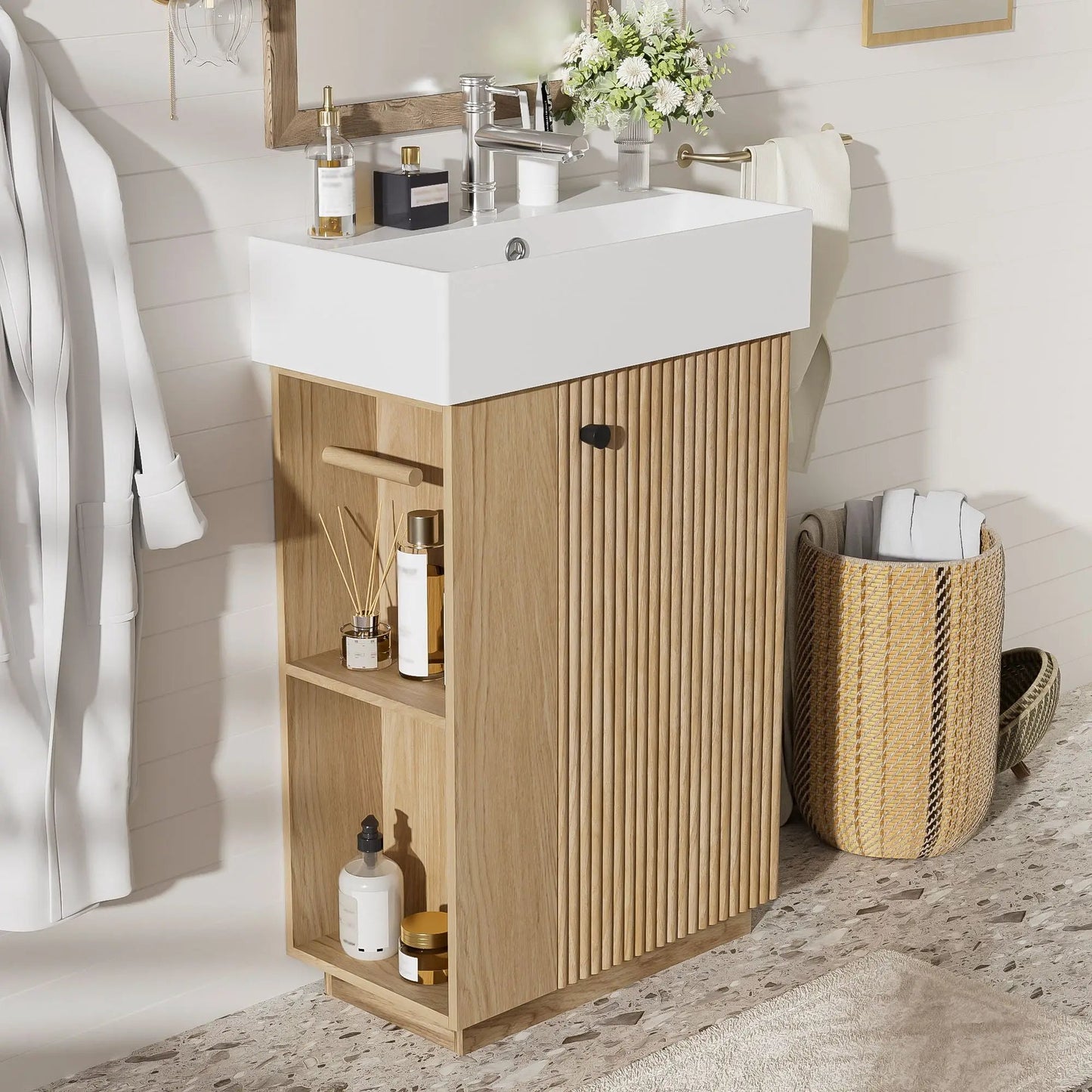 Bathroom Vanity With Sink, Freestanding Cabinet