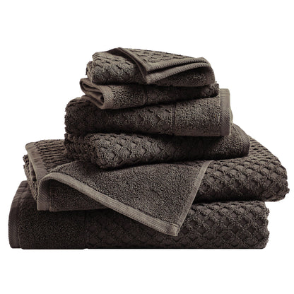 Cotton Diamond Waffle Weave Bath Towel Set