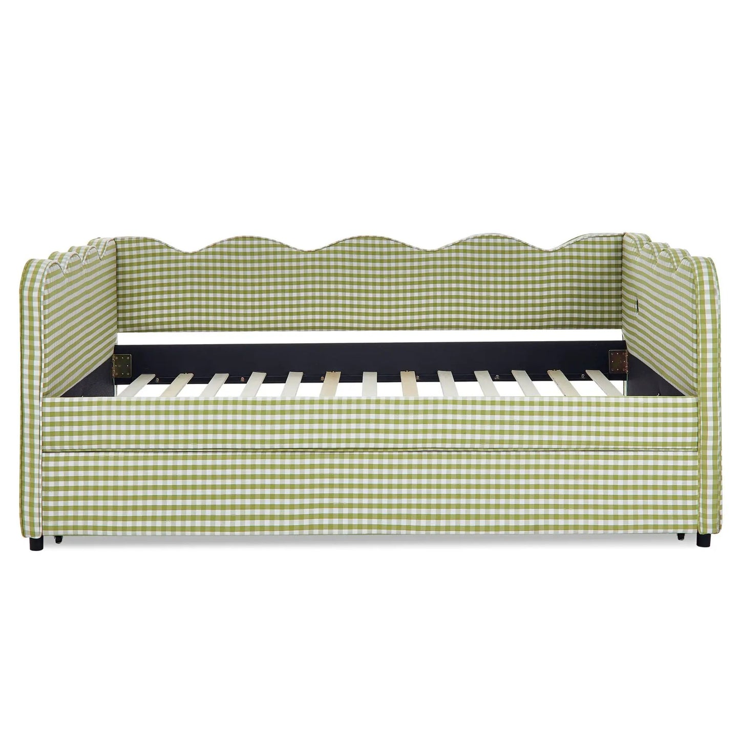 Gingham Daybed With USB Port and Wave Design