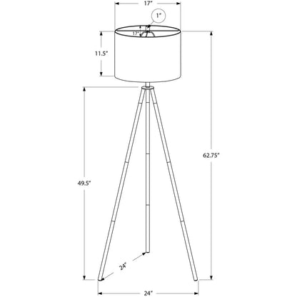 Contemporary Floor Lamp and Tripod Drum Shade