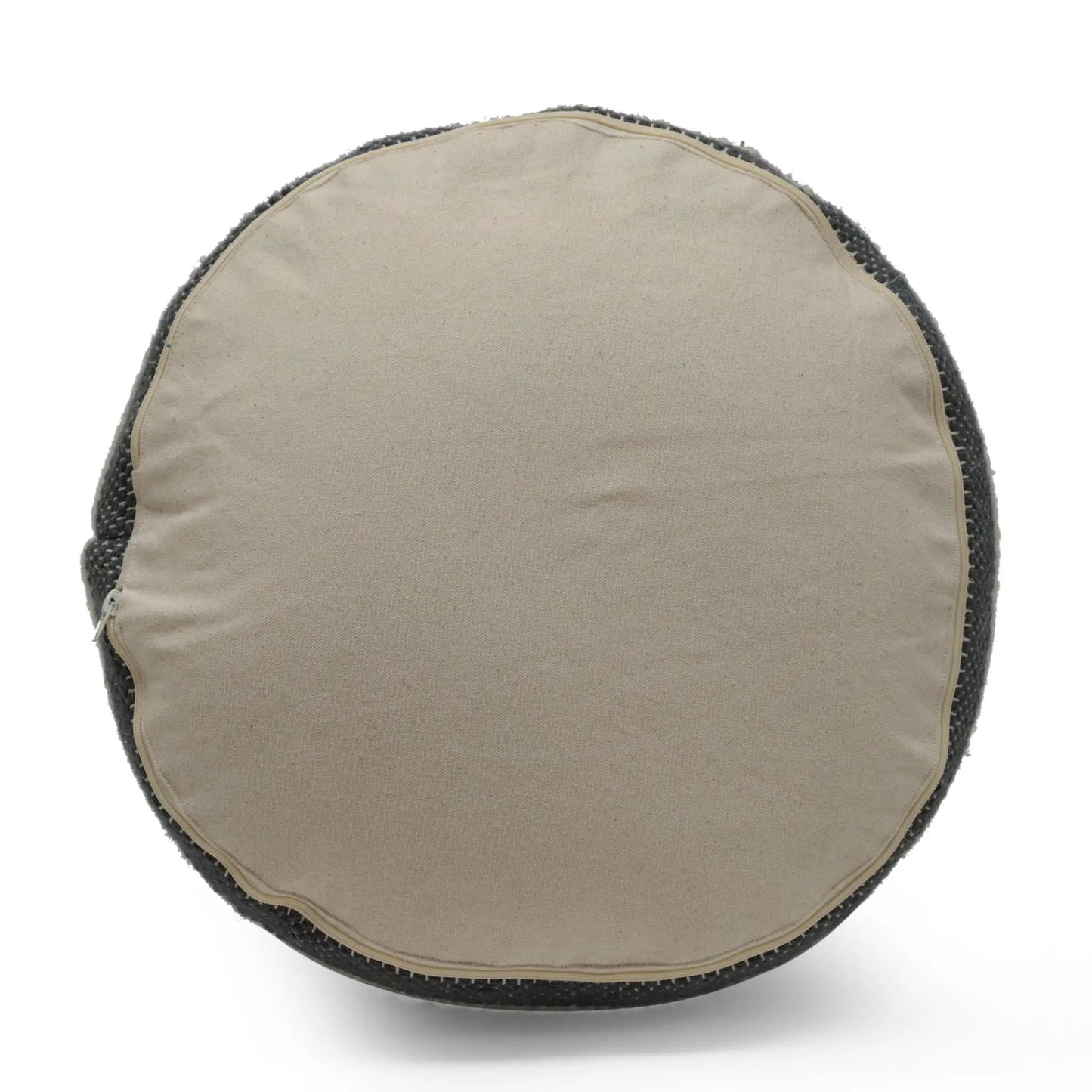 Diamond Handcrafted Cylindrical Wool Pouf