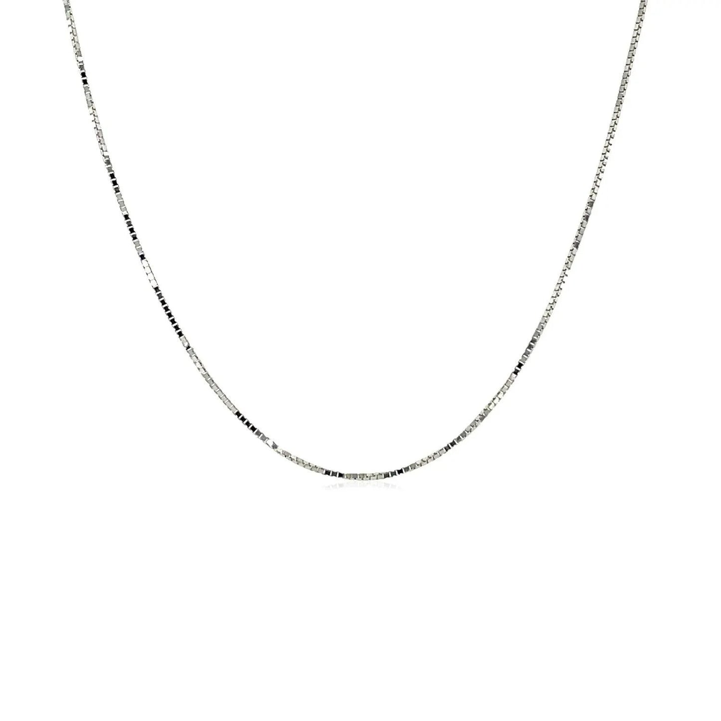 18k white gold box chain 0.6mm necklace by Bids.com on Tampa Home & Garden Store