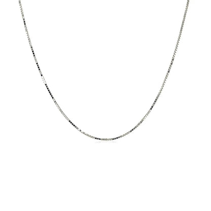 18k white gold box chain 0.6mm necklace by Bids.com on Tampa Home & Garden Store
