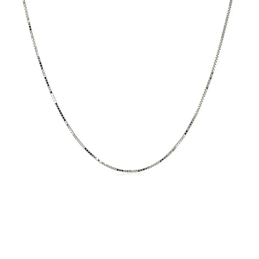 18k white gold box chain 0.6mm necklace by Bids.com on Tampa Home & Garden Store