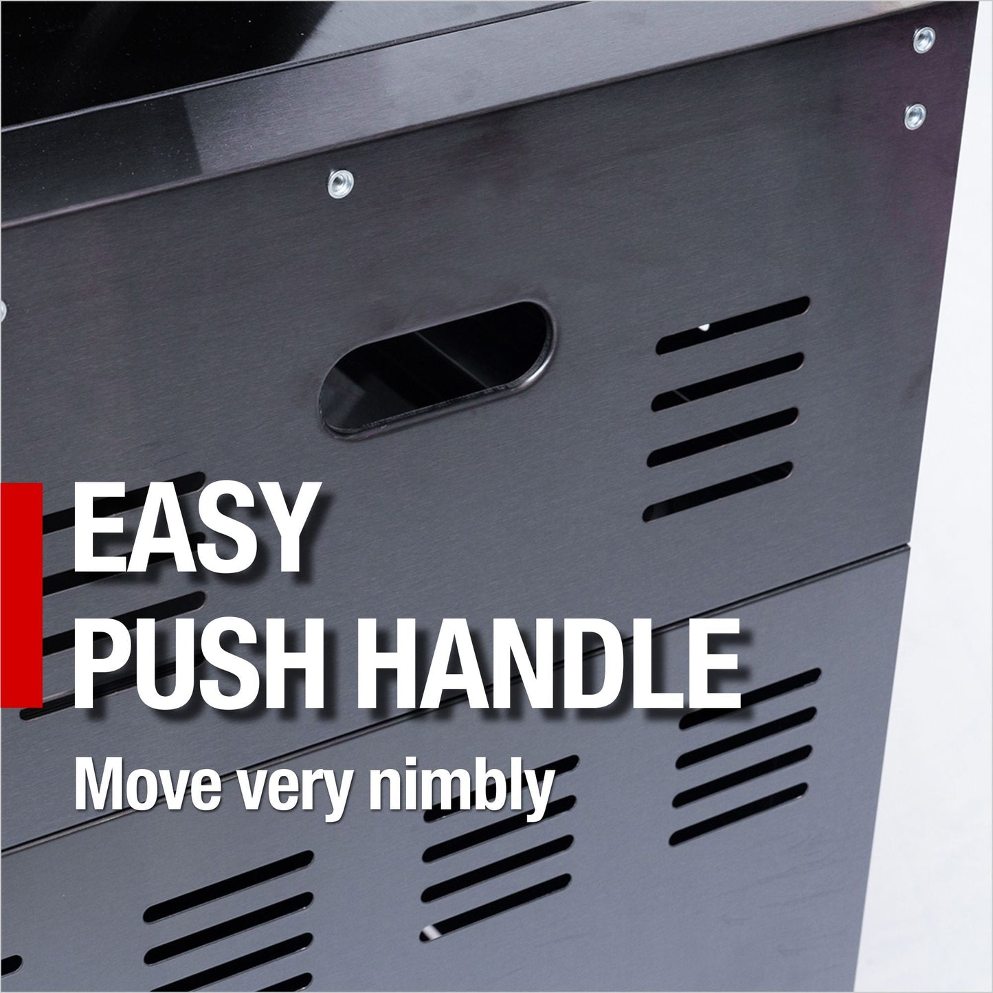 DIY 43-Inch 6-Burner Deluxe Stainless Steel Gas Outdoor Grill HouseOfZazla close-up with vent slots on Tampa Home & Garden Store