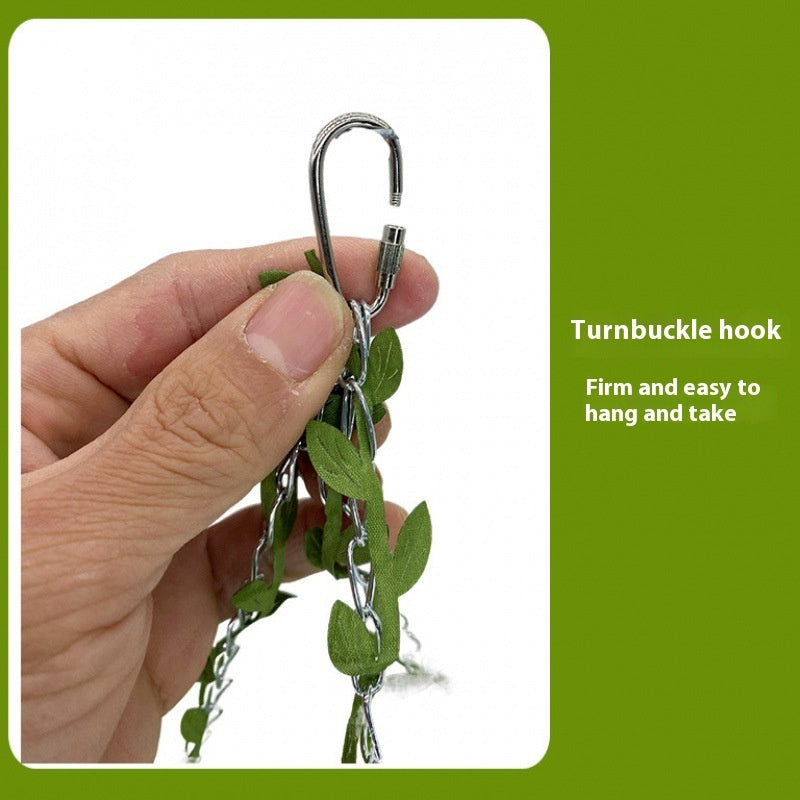 Turnbuckle hook with metal chain and green vine accents for hammock swings on Tampa Home & Garden Store
