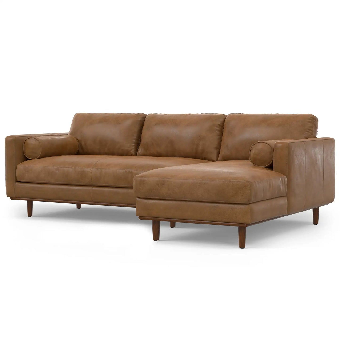 Morrison Upholstered Sectional Sofa with Leather