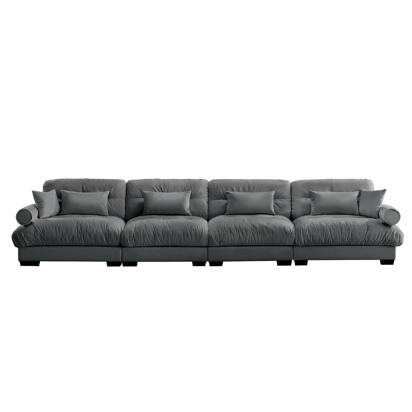 Super Comfort Oversized Modular Sectional Sofa gray deep-seat L-shaped stationary sectional on Tampa Home & Garden Store