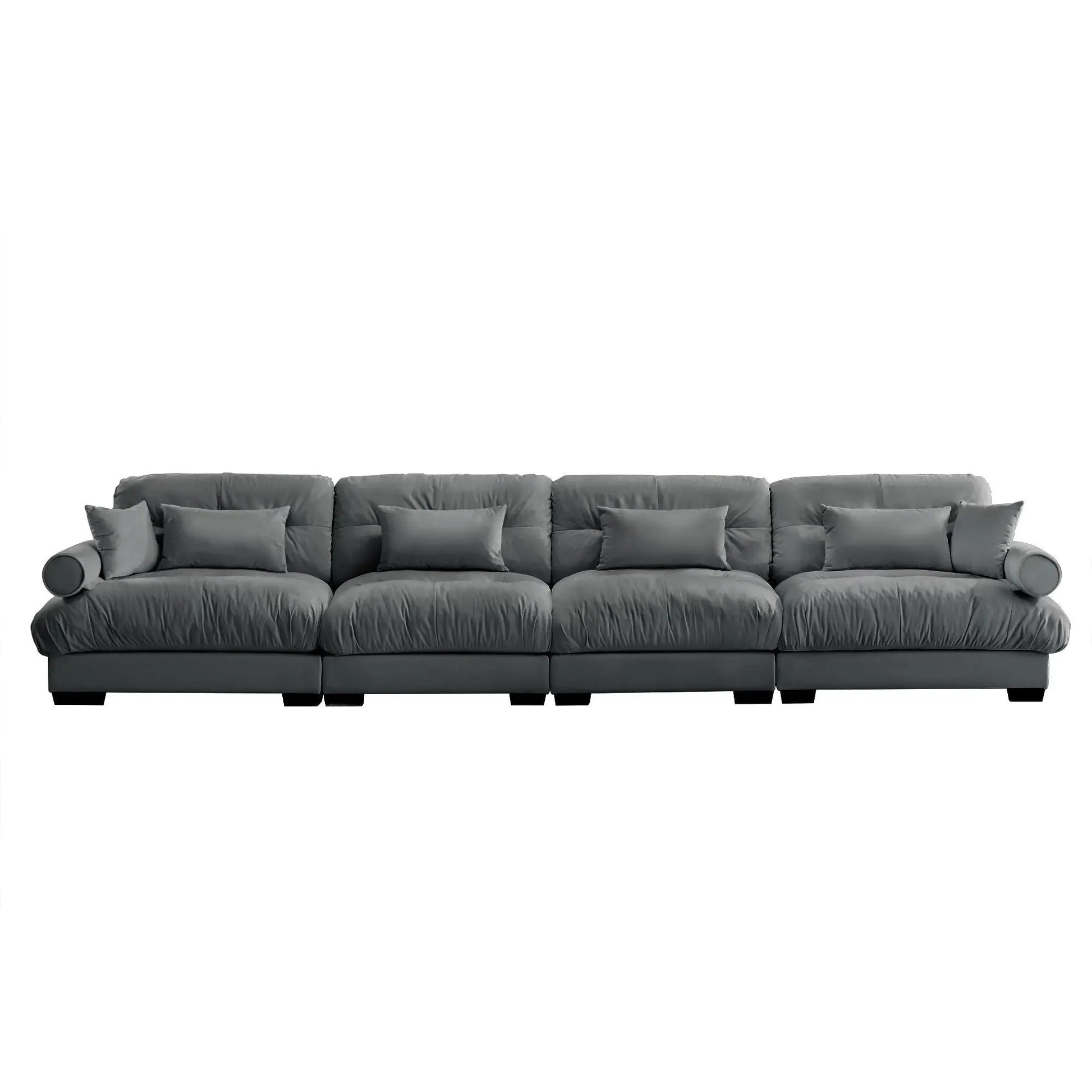 Super Comfort Oversized Modular Sectional Sofa gray deep-seat L-shaped stationary sectional on Tampa Home & Garden Store