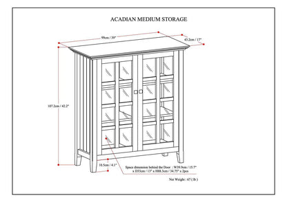 Acadian Medium Storage Cabinet Handcrafted
