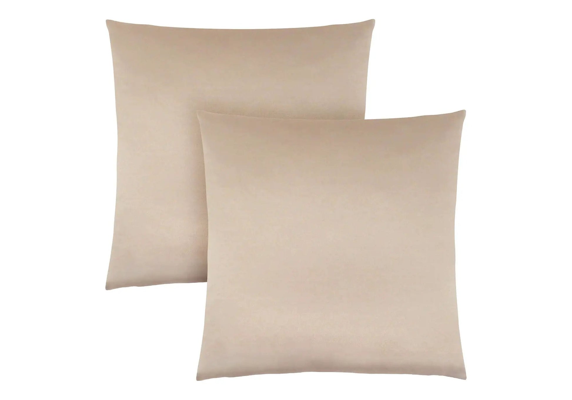 2 beige square decorative throw pillows with inserts included on Tampa Home & Garden Store