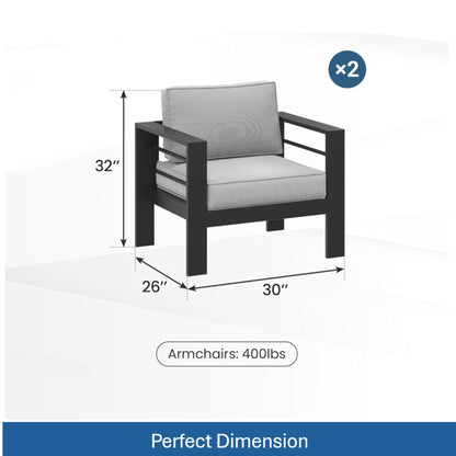All Weather Patio Chairs and Thick Foam Cushions