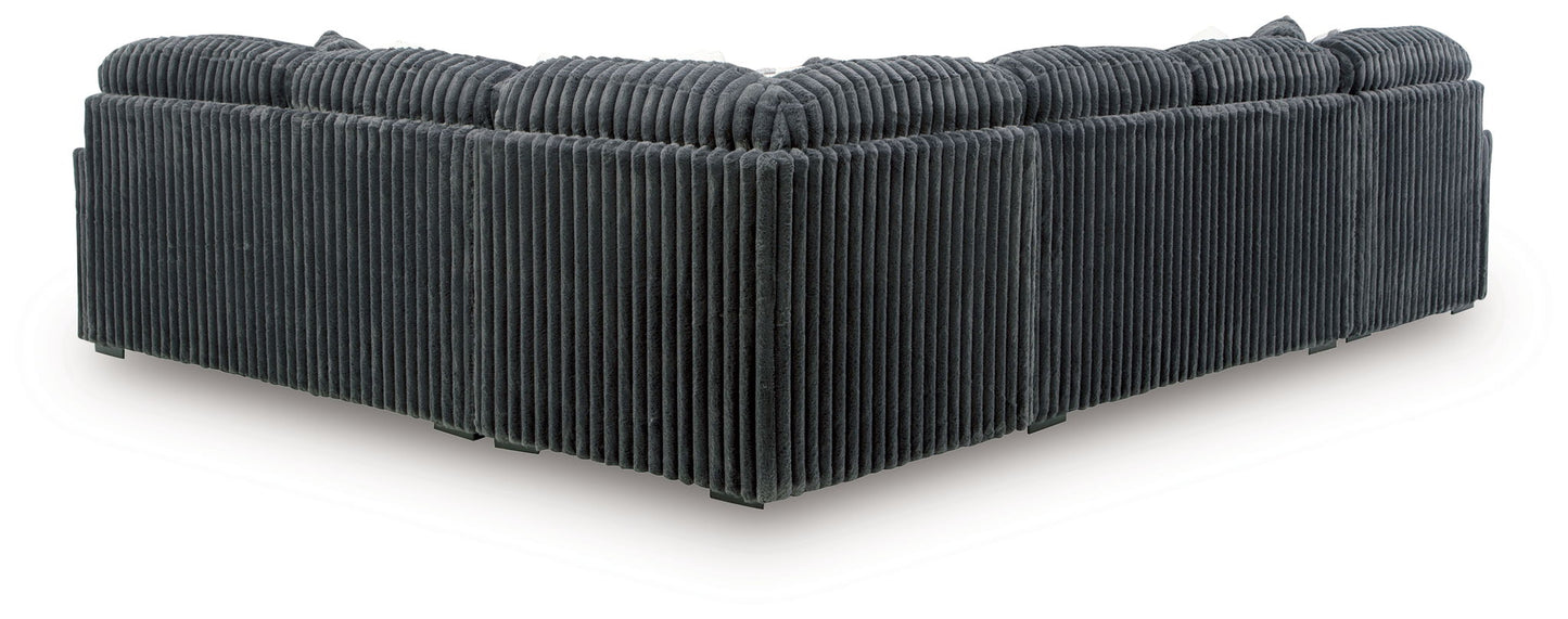 Midnight Madness Sectional and Jumbo Corduroy
