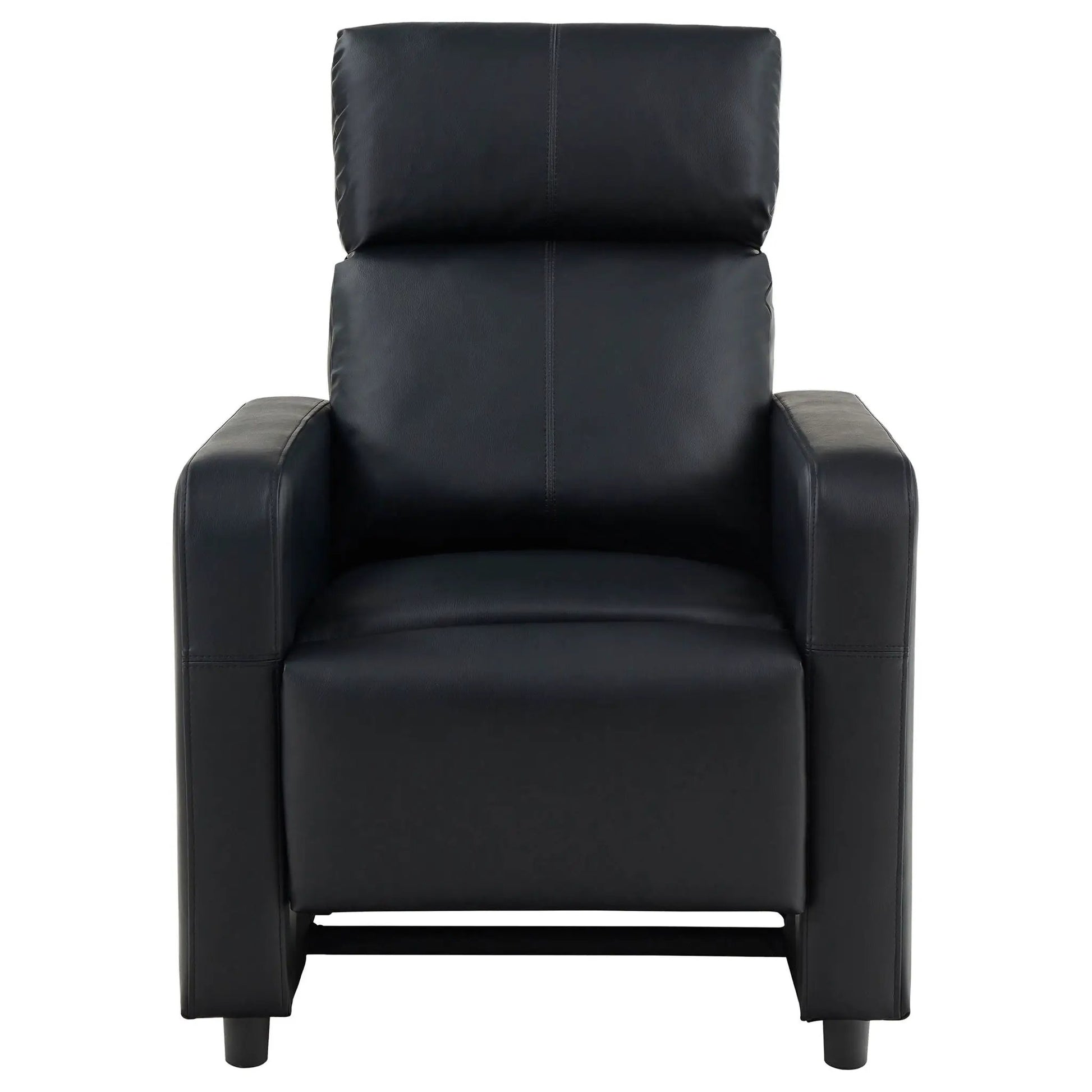 Push Back Recliner Black leather upholstery by Unique Piece Furniture on Tampa Home & Garden Store