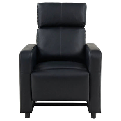 Push Back Recliner Black leather upholstery by Unique Piece Furniture on Tampa Home & Garden Store