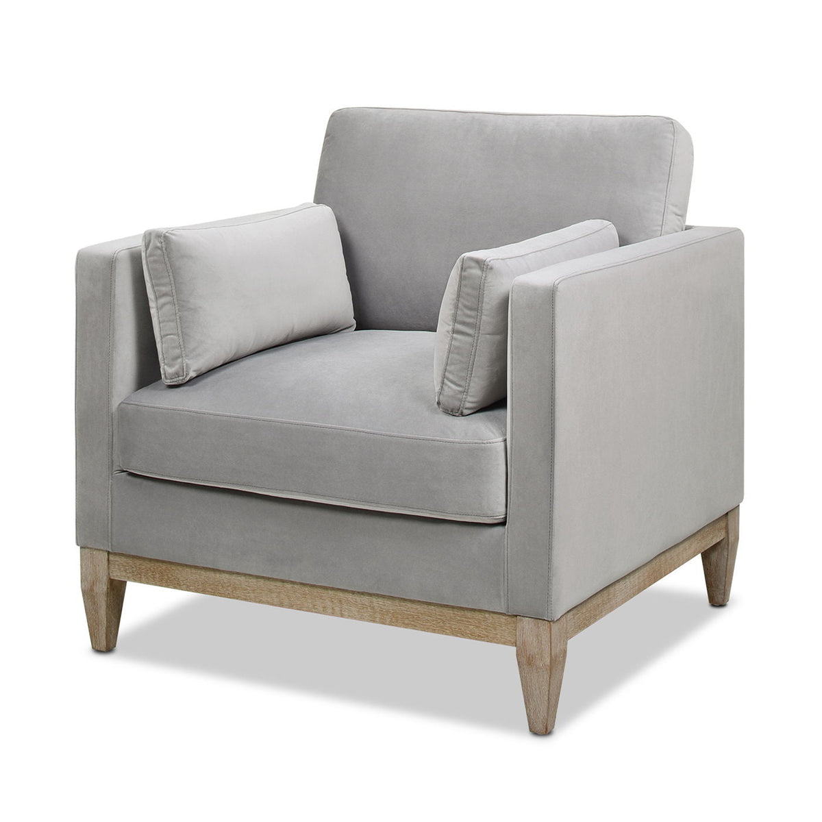 Modern Farmhouse Arm Chair in gray upholstery with reversible cushions by HouseOfZazla on Tampa Home & Garden Store
